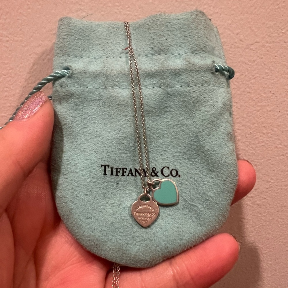 Tiffany & Co. Return to Tiffany Double Heart Tag Pendant- Sterling Silver
